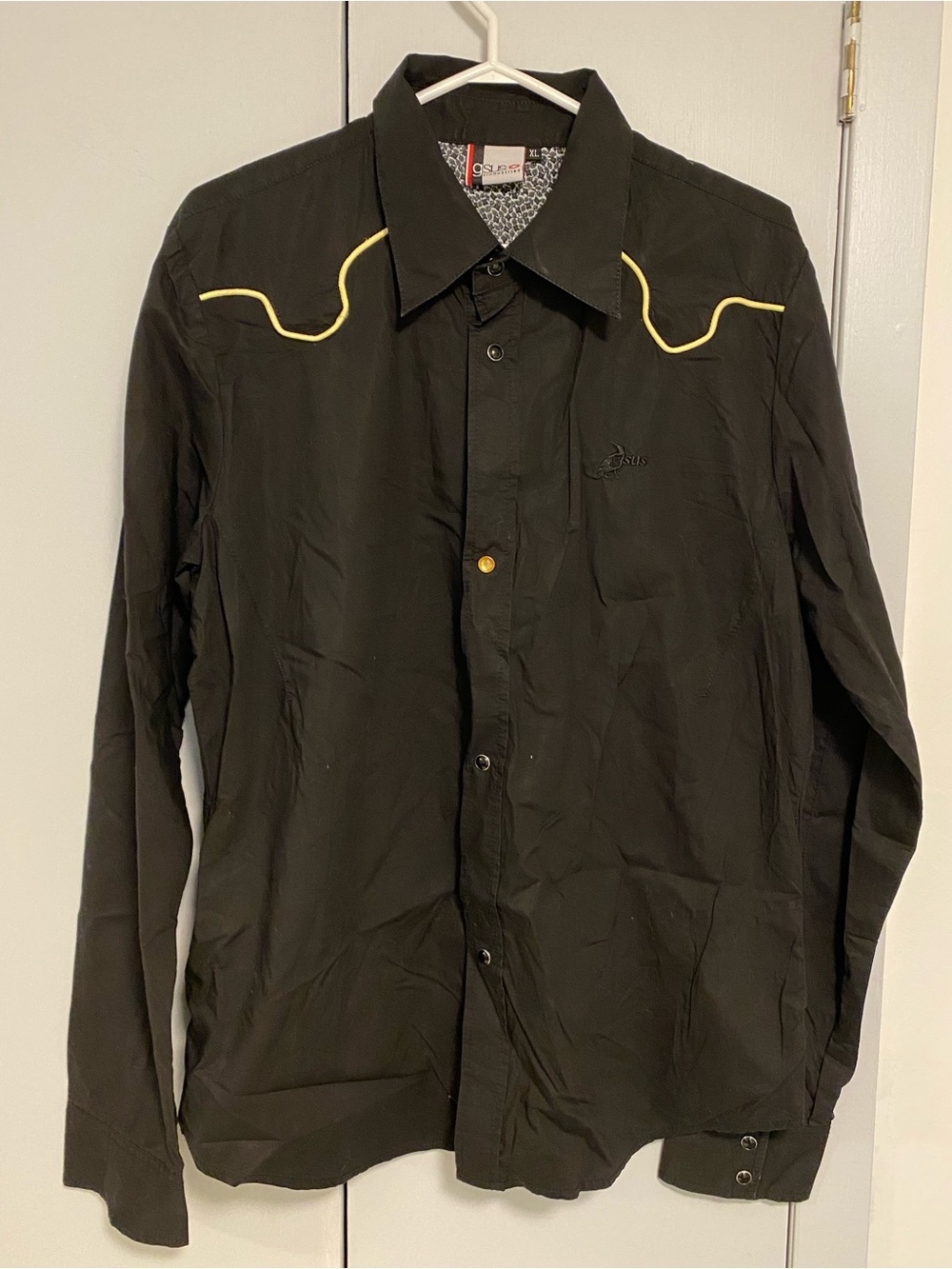 Men's Dress Shirt - Black Long Sleeve Classic Fit